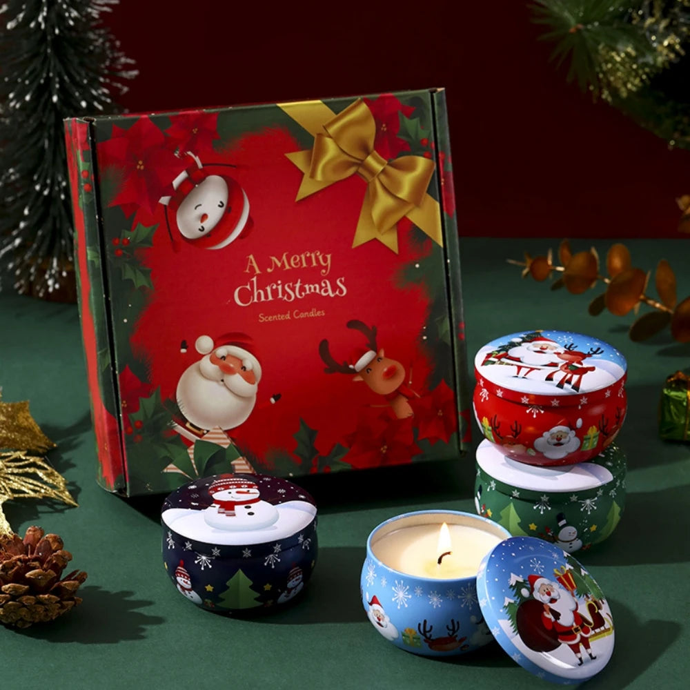 4pcs/box Christmas Fragrance Candles Scented Candles