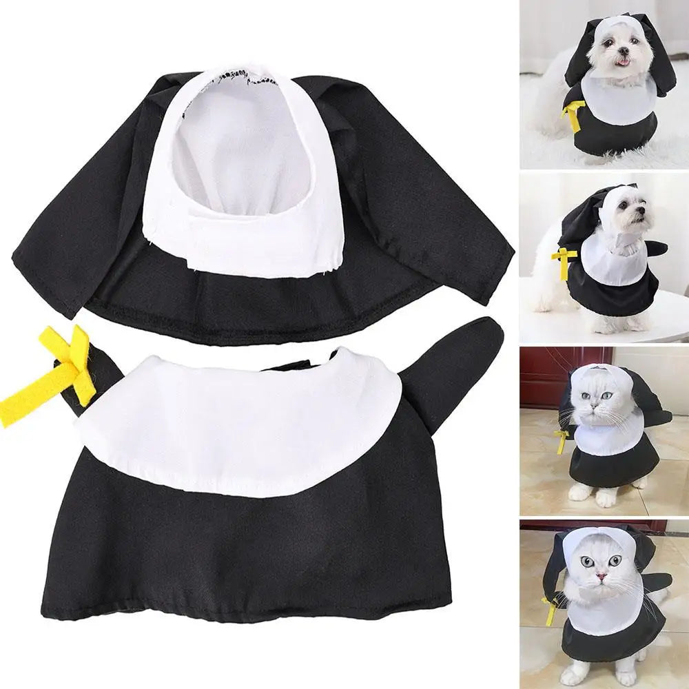 Transform Clothes Dog Breathable Nun Cloak Pet Costume