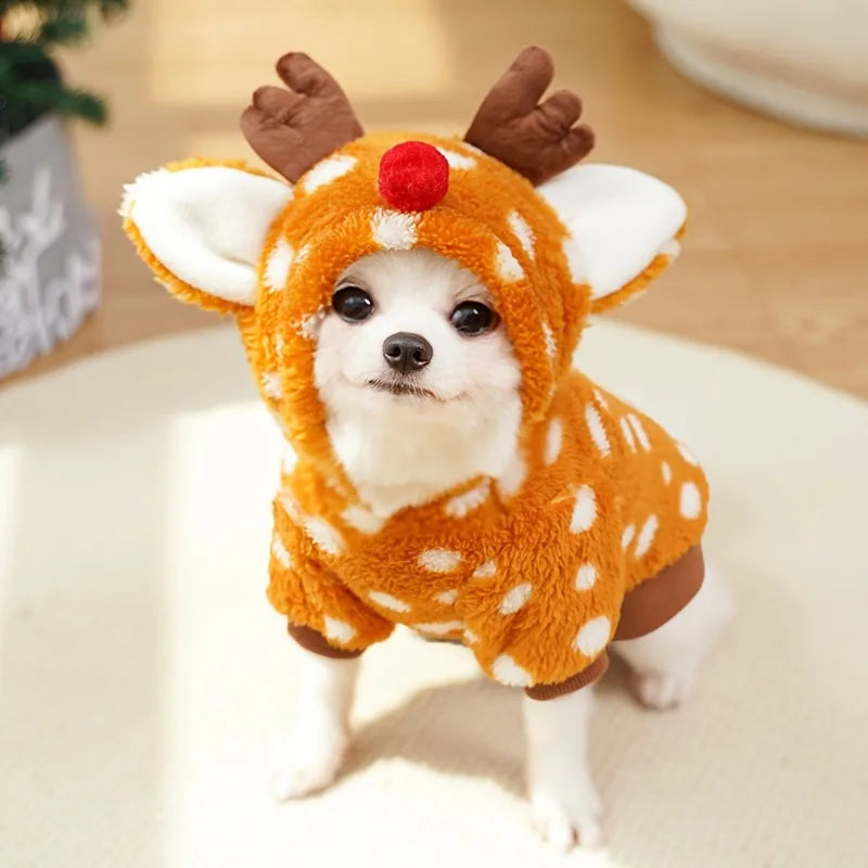 Adorable Reindeer Pet Costume with Hat
