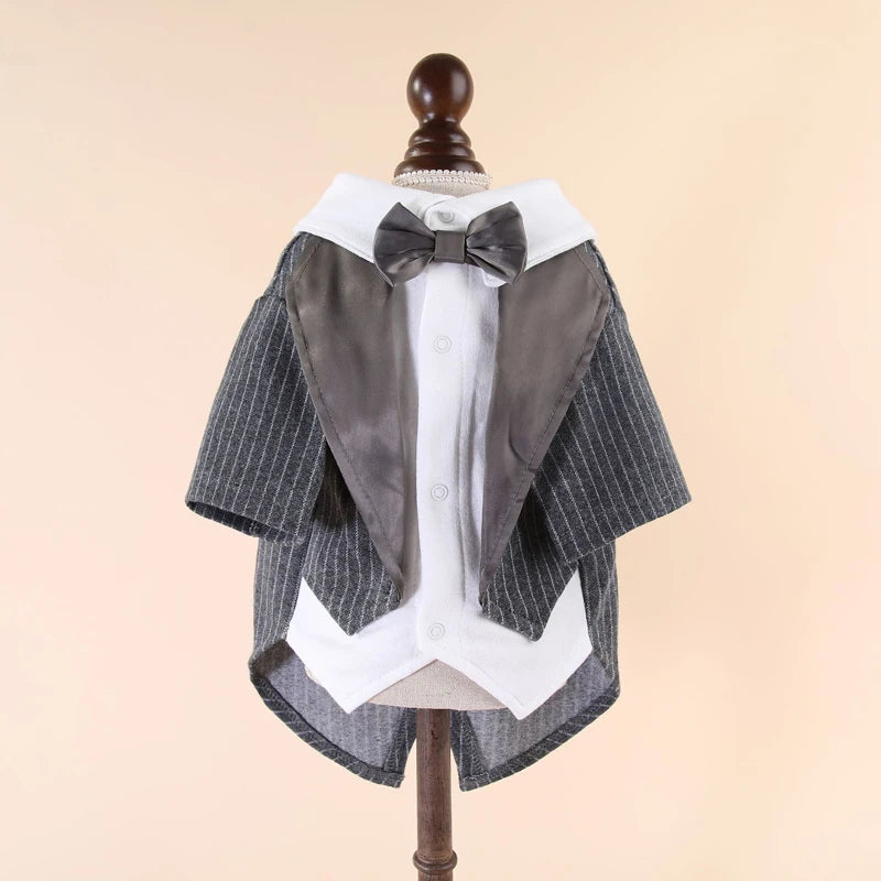 Gentleman Dog Clothes Wedding Suit Formal Shirt For Small Dogs