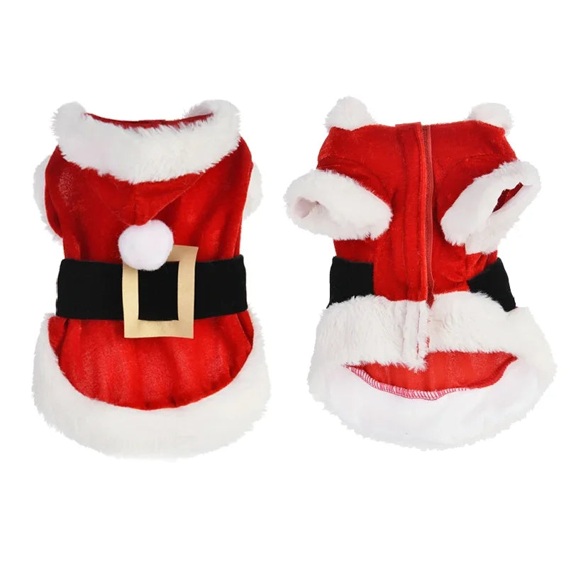 Santa Christmas Costume Clothes for Pet Small Dogs