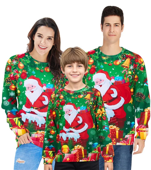 3D Print Funny Animal ELK Graphic Christmas Sweatshirt