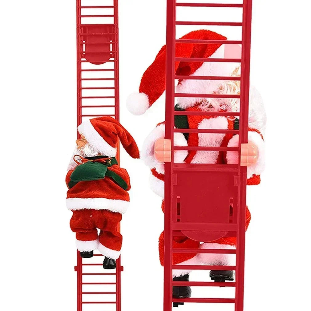 Electric Climbing Ladder Santa Claus Music Doll
