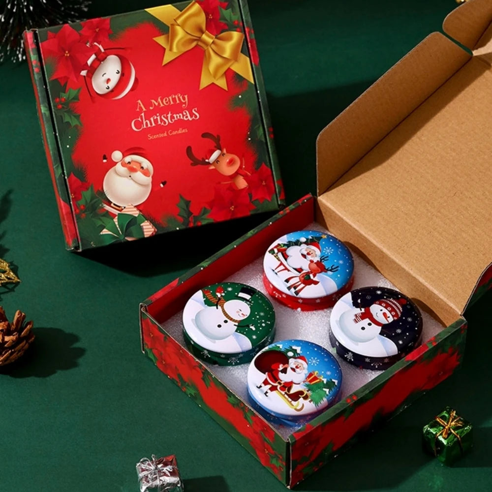 4pcs/box Christmas Fragrance Candles Scented Candles