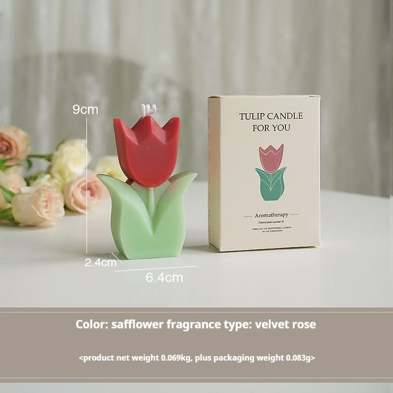 Cute Tulip Scented Candles, Simulated Plant Shapes