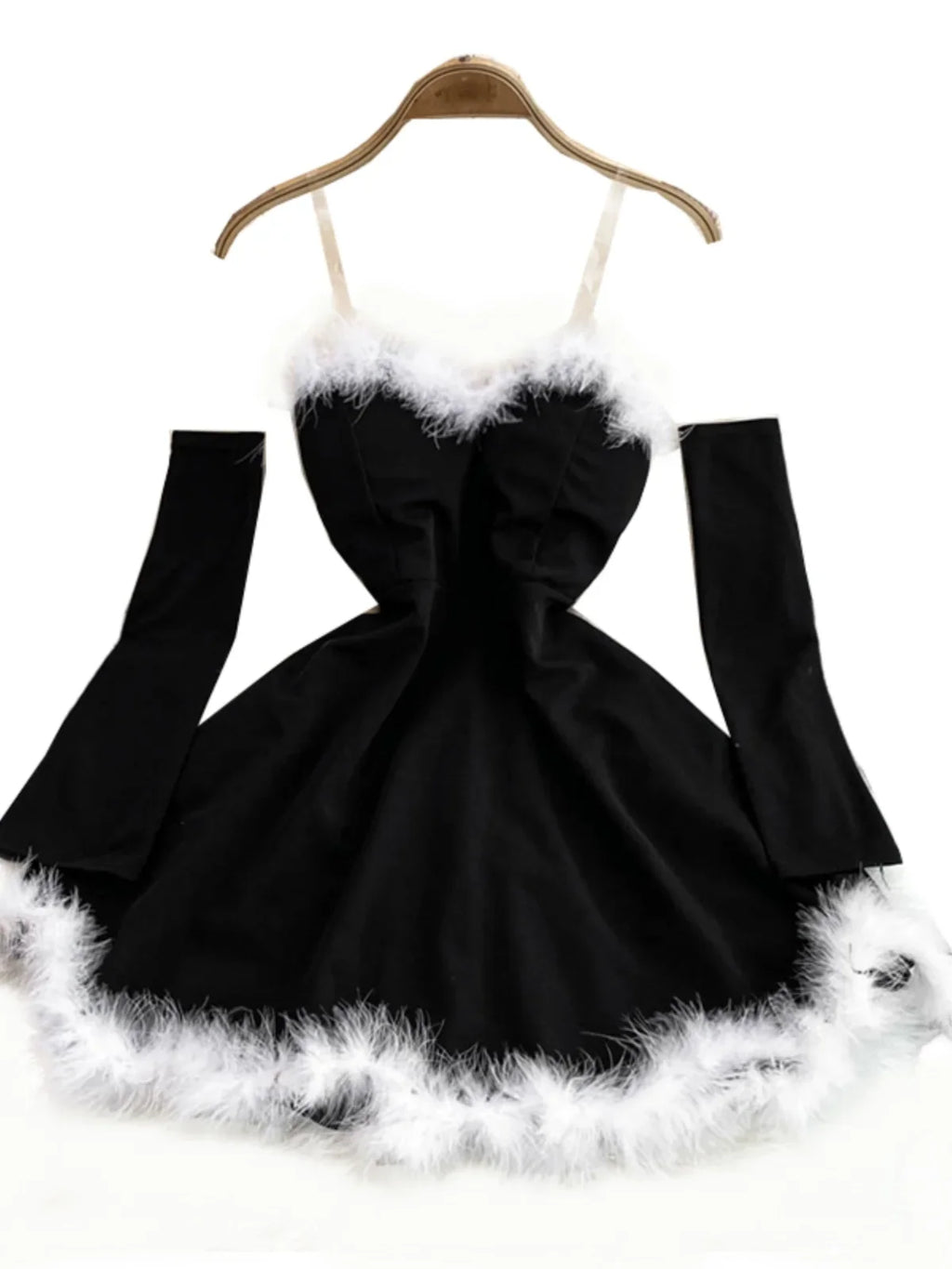 Women's Christmas Dress Sexy Low-cut Waist Ling Dress