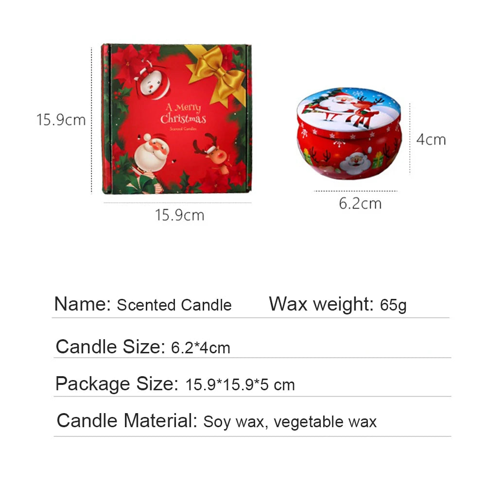 4pcs/box Christmas Fragrance Candles Scented Candles