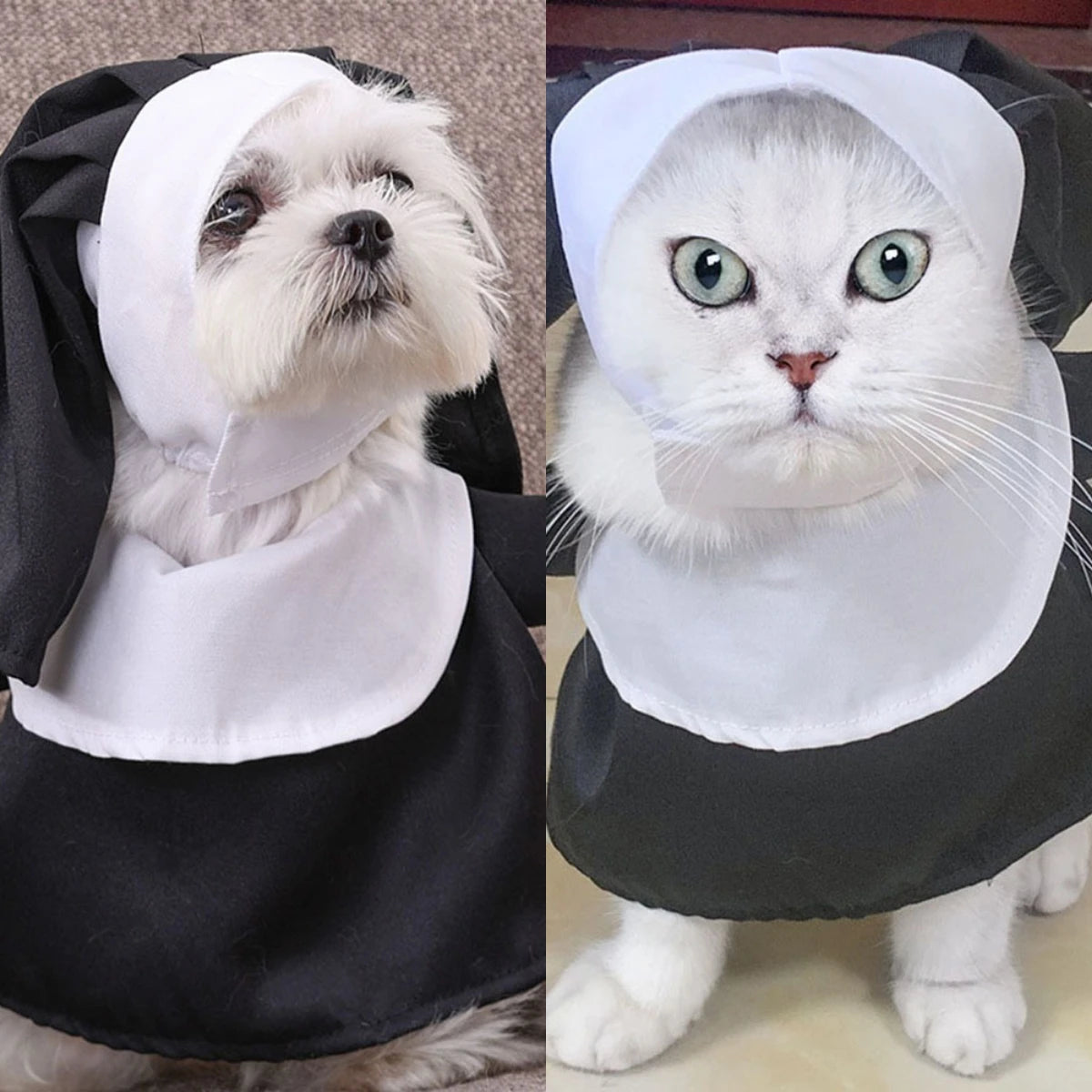 Transform Clothes Dog Breathable Nun Cloak Pet Costume