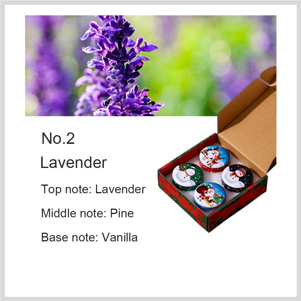 4pcs/box Christmas Fragrance Candles Scented Candles