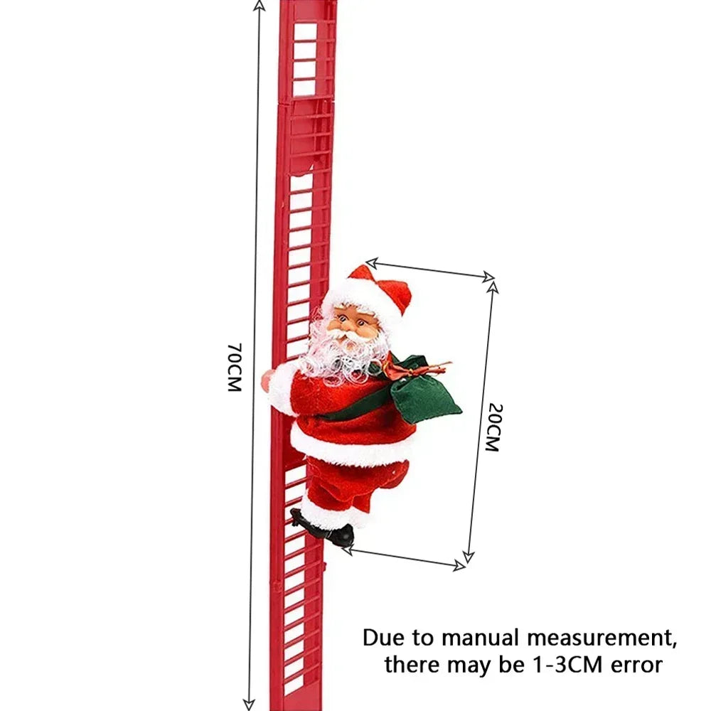 Electric Climbing Ladder Santa Claus Music Doll