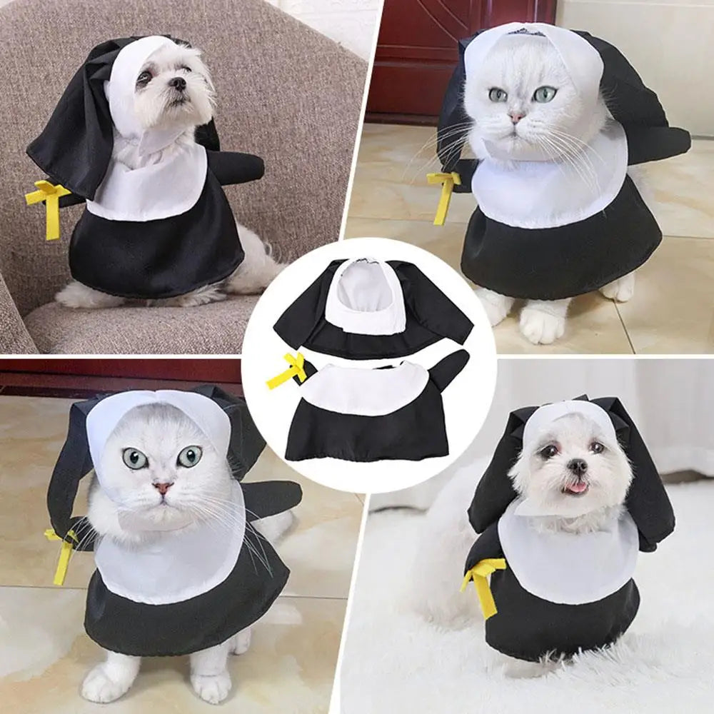 Transform Clothes Dog Breathable Nun Cloak Pet Costume