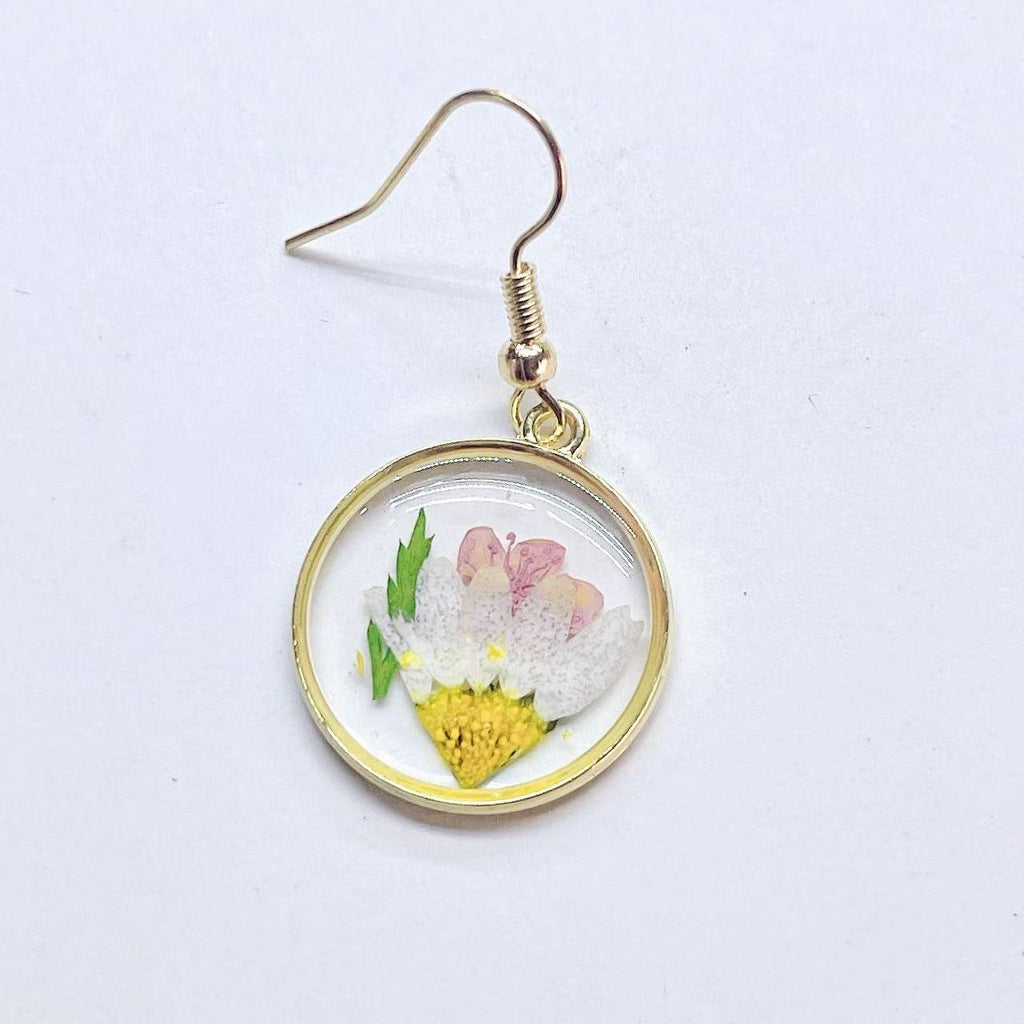 Pressed Flower Jewelry, Unique Resin Dried Flower